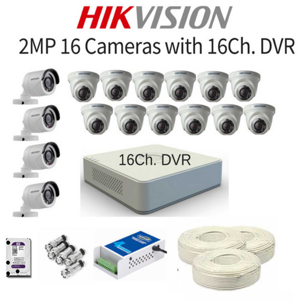 HIKVISION 2MP 16 CAMERAS WITH 16CH DVR KIT